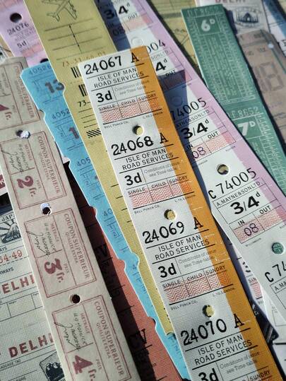 30张/包复古票根贴纸，适用于手工日记、DIY剪贴簿、拼贴相册、创意文具、工艺贴纸、卡片制作