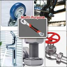 Adjustable Multi-Function Universal Wrench, Wide Jaw, Quick & Efficient, Dual-Head Multi-Purpose Wrench, Smooth Surface, Ideal For Plumbing, Automotive And Construction Industries (Professional And Casual Use) - Multicolor - View 9