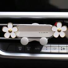 Soporte para teléfono de coche, diseño de clip de ventilación con flor, montaje horizontal y vertical en la rejilla de ventilación, estable y bloqueo automático, universal para navegación de coche - Unitalla - Ver 17