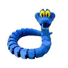 1个Gary小蛇3D打印玩具模型，关节可活动，会绕圈，造型时尚小蛇模型，新年礼物，情人节礼物，复活节礼物 - 彩色 - 查看 7