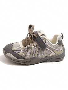 儿童多功能户外徒步鞋，2026秋季新款女童网面透气休闲鞋，韩版男童鞋 - 灰色 - 查看 9