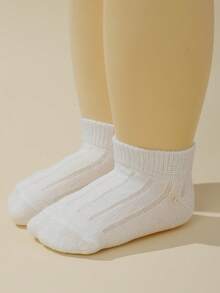 5 Pairs Baby/Toddler Solid Color Breathable Ankle Socks, Spring/Summer - Multicolor - View 3