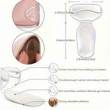 1 Pair Of Transparent Silicone Heel Protection Pads - Women's Comfortable Sole - Non Slip, Durable Pad, Perfectly Fits The Large Heel - 1 Cặp - Xem 6