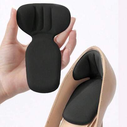 Two Pieces Anti-Wear Heel Pads, Self-Adhesive Insoles, Designed Specifically For High Heels. The T-Shaped Structure Fits Snugly Around The Heel, Preventing Wear From Prolonged Wear. Suitable For Halloween And Christmas