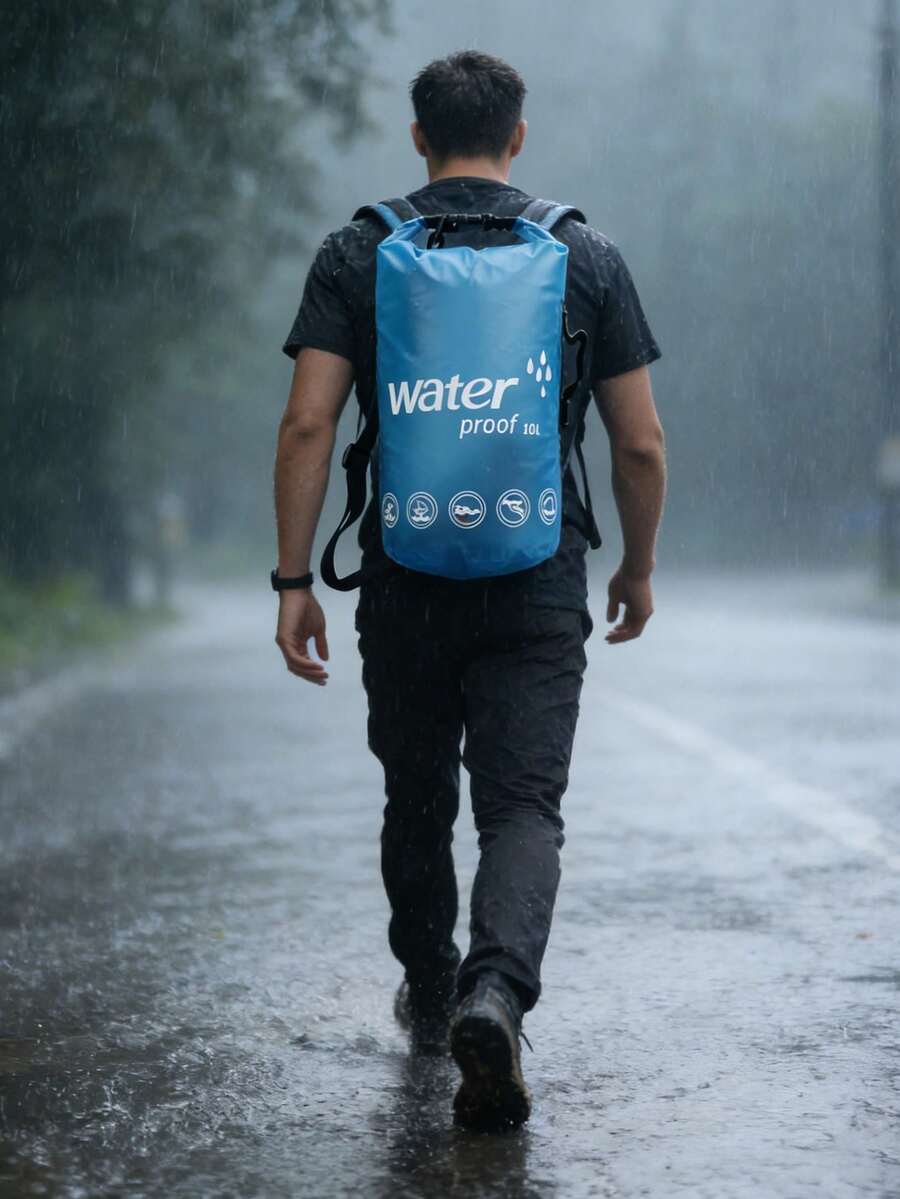 Waterproof Dry Bag, Lightweight Dry Sack With Seal & Waterproof Case, Floating On Water To Keep Gear Dry, Ideal For Kayaking, Beach, Rafting, Boating, Hiking, Camping & Fishing - Baby Blue - View 1