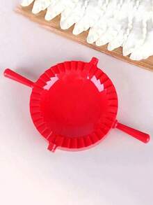 1pc Red Plastic Dumpling Mold, Pastry Mold, Suitable For Baking Tools - Multicolor - View 5