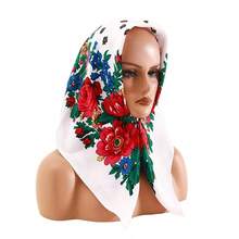 1pc Women's Printed Headscarf - Fashion Warm Scarf Shawl - Traditional Colorful Peony Floral Fashion Scarf Shawl - Comfortable Fabric Muslim Hijab. - Multicolor - View 5