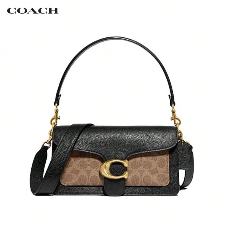 Coach 经典 C 字 Logo 斜挎包、单肩包、手提包，涂层帆布，女士 - 柑橘色 79338-B4M2，经典款 79337-B400H，棕色 79334-V5L4A，白色 73995-B4HA - 酒神老花79337-B400H - 查看 1