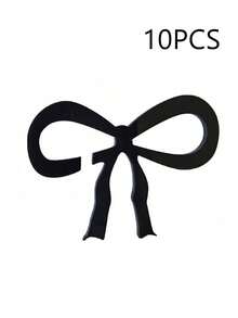 1/10 piezas Etiquetas de copa de fiesta con decoración de lazo negro, Etiquetas de bebida de acrílico con lazo, Adecuado para decoración de fiestas, bodas, regalos, cumpleaños y graduación - Multicolor - Ver 13