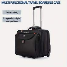 Airline Cabin Crew Trolley Case, Unisex High-Speed Rail Attendant Luggage, Business Travel Password Suitcase Travel Bag Luggage Bag Duffle Bag Overnight Bag Large Capacity Durable Travel Organizer Cruise Essential Vacation Essentials For Men Women Travel Essential Holiday Essential Travel Must Haves - Multicolor - View 8