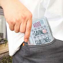 1PC 1000 Savings Challenge Binder - Money Saving Book With Cash Envelopes, Mini Budget Organizer, Perfect Christmas/Birthday Back-To-School Gift - Multicolor - View 2