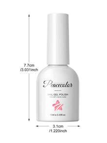 peacecolor 1瓶10毫升粉色水晶透明果冻凝胶指甲油，玻璃瓶装半透明凝胶指甲油，持久凝胶指甲油，适合女性美甲沙龙DIY，节日礼物 - 彩色 - 查看 6