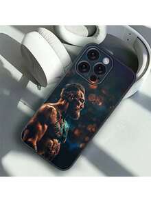 Custodia per telefono da boxe di Conor McGregor compatibile con 16 15 14 13 12 11 PRO MAX PLUS Mini, custodia morbida in TPU delicata sulla pelle - Custodia compatibile con 17 Pro Case, 17 Pro Max Case, 17 Case, 16 Pro Case - Z4 - View 5
