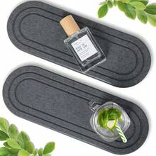 Absorbent Stone Tray, Quick-Drying Diatomite Sink Tray, Absorbent Diatomite Coasters, Kitchen Sink Stone Soap Tray, Bathroom Countertop Liquid Soap Dish & Toothbrush Holder, Storage & Organization, Toothbrush Holder, Bathroom Accessories, Bathroom Decor, Kitchen Decor