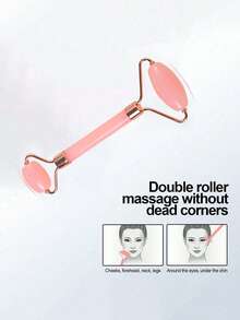 3-In-1 Ice Roller Facial Skincare Ice Roller Set - Facial Skincare Ice Compress Roller And Gua Sha Tool Set, Skincare Massage Tool Beauty Set, Silicone Ice Compress Roller, Rose Quartz Roller Massager, With Roller Massager And Gua Sha Board, Used To Relieve Facial And Eye Puffiness, Facial Massager - Hot Pink - View 9