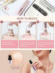 1/4/5/10pcs 5ml Travel Mini Perfume Refillable Spray Bottle, Refillable Perfume Bottle, Perfume Refillable Bottle, Travel Perfume Refillable Bottle, Mini Perfume Bottle, Bottled Spray Dispenser Mini Portable Empty Liquid Container, Bottom-Filling Perfume Refillable Spray Bottle Dispenser Empty Liquid Container - Multicolor - View 7