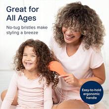Glide Thru Hair Brush - Detangler Brush For Curly, Straight, Wet Or Dry Hair - Gentle Detangling Brusheses For Adults, , Fboy - Hair Accessories For Women, 7.5\X3\ - Coral - 橘子 - 查看 6