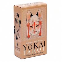 Baralho de Tarot Yokai: Cartas de Adivinhação com Arte Tradicional e Espíritos Místicos - Conjunto Completo de 78 Cartas para Leitura de Tarot, Meditação, Coleção e Presente Exclusivo para Amantes do Tarot. - Rosa amarelo - Ver 1