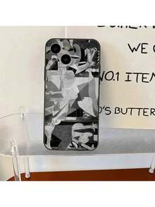 Coque de téléphone avec peinture abstraite de Picasso compatible avec 16, 15, 14, 13, 12, Pro, Max, 11, 7, 8, Plus, XR, XS Max. Coque silicone souple antichoc. Coque compatible avec 17 Pro, 17 Pro Max, 17, 16 Pro - Z8 - Voir 7
