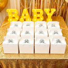 24pcs White Gable Party Favor Boxes, 7 X 3.5 X 6.6 Inches, Kidsssss Party Favors, Goodie Boxes For  Birthday, Wedding, Classroom Activity, Ba By Shower, And More,1Count(Packof24),White - White - 查看 6