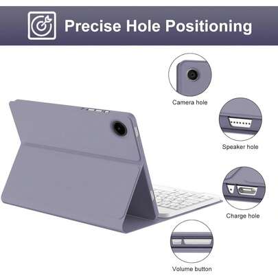 多折叠支撑式键盘保护套，兼容三星 Galaxy Tab S9 2023/A9 Plus 11 英寸/S9 FE 2023/S10 Lite/S11/A11 Plus/S9+/S9 SE 2023/S10+/S10FE+ 系列，以及 iPad 5/6/7/8/9/10 代、Pro 11/13、Air 5/6/7/8/9/11/13 和 MatePad 系列
