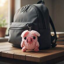 TendenciaPeluche Amigurumi Llavero Tejido Crochet Regalo ÁguilasCalidad premium - Cerdito - Ver 6