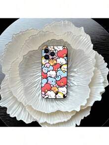 Cartoon Kpop B-BT-21S Phone Case compatible with  17 Air 16 15 14 12 13 11 Pro Max Mini X XR XS Max 7 8 Plus Black Silicon Cover, Cover compatible with  17 pro hülle,  17 pro max hülle,  17 hülle,  16 pro hülle - Schwarz 10 - Übersicht 1