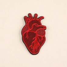 Embroidery Patch Applique Diy Decoration For Clothes, Pants, Hat, Bag, Shoes, Phone Case, Including 2pcs Heart Shaped Red Hot Fix Patches - Multicolor - View 5