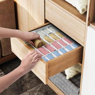 Bộ 1/3 hộp đựng đồ lót, tất bằng vải không dệt màu trơn, hộp đựng đồ trong tủ quần áo cho áo ngực, tất, cà vạt, khăn quàng cổ, trang trí nhà cửa, trang trí ngày lễ, trang trí phòng ngủ.