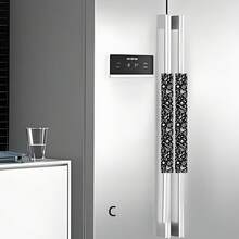 2pcs Geometric Pattern Fridge Door Handle Covers, Dust-Proof Protective Covers For Refrigerator, Microwave Oven Door Handles, Anti-Slip Anti-Oil, Suitable For School, Office, Home, Travel Insulation, Galentines, Puppy, Carnival