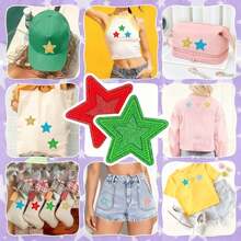 WENSIDUO 3pcs Glitter Star Embroidered Iron-On Patches Vibrant Star Sequin Cartoon Embroidery Patch - Iron-On, Sew-On, DIY Handmade Badge For Jacket, Polo, T-Shirt, And More - Perfect For Fashion Enthusiasts And Crafty Minds, Easy Sewing Applique For DIY Decoration On Jackets, Jeans, Backpacks, Caps, And Arts & Crafts - Reusable, Washable, For Long-Lasting Adornment - Multicolor - View 5