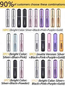 1/4/5/10pcs 5ml Travel Mini Perfume Refillable Spray Bottle, Refillable Perfume Bottle, Perfume Refillable Bottle, Travel Perfume Refillable Bottle, Mini Perfume Bottle, Bottled Spray Dispenser Mini Portable Empty Liquid Container, Bottom-Filling Perfume Refillable Spray Bottle Dispenser Empty Liquid Container - Multicolor - View 4