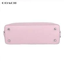 Coach 经典皮革贝壳手提包，现有贝壳棕色 F27583-IME74、贝壳棕色/黑色 F27583-IMAA8、贝壳米色/白色 F27583-IMDQC、贝壳棕色/米粉色 F27583-IMNHK 可选。 - 貝殼棕卡其粉底F27583-IMNHK - 查看 4