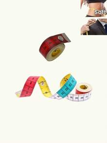 1 buc. Ruletă retractabilă față-verso, instrument de măsurare a cusutului, riglă cu bandă moale, riglă pentru măsurarea corpului, mini riglă de croitorie din piele ecologică cu buton de blocare, riglă plată flexibilă și durabilă pentru cusut, tricotat, fitness, tăiere, meșteșuguri din piele, tăiere esențială, design multicolor, material moale, instrument de țesut, entuziaști DIY - Multicolor - Vizualizare 6