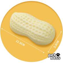 Cute Pet Peanut Molar Toy Chewable Design Dog Teeth Cleaning Interactive Toy - TPR黃色花生 - 查看 6