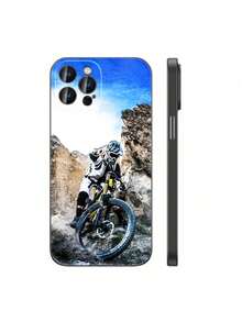 Funda de teléfono de silicona negra para motocross y deportes de motocicleta, compatible con Apple 17 Air 14 15 Plus 11 12 13 16 Pro Max 16E a prueba de golpes, funda compatible con 17 Pro Case, 17 Pro Max Case, 17 Case, 16 Pro Case - 02 - Ver 9