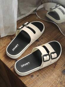 Men's Premium White Slippers, Fashionable Casual Flip Flops, TPU Material Sandals, Plus Size 39-47 - White - View 4