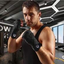 Vendas de boxeo, guardamanos de boxeo, vendas elásticas para manos, paquete de 2 vendas deportivas (5 m), vendas para artes marciales mixtas Guardamanos elásticos para protección de muñecas y nudillos - negro - Ver 4