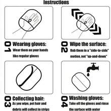 2-In-1 Pet Hair Removal Gloves, Suitable For Cats & Dogs, Anti-Static Deshedding Gloves, Reusable & Washable, With Lint Roller Brush - Black - View 9