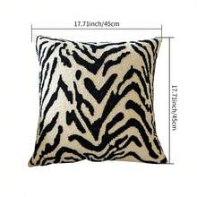 One Embroidered Tiger Pattern Pillow Cover, Featuring Light Luxury Design. Exquisite Tiger Embroidery Brings Vivid Details, Perfect For Living Room, Bed, Sofa Back Cushions-Adding Elegant Chinese Style And Personality To Your Home! - Nhiều màu - Xem 2