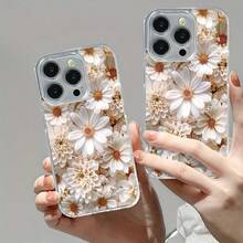 Flores blancas hermosas que florecen en un jardín.Funda de teléfono magnética Funda para teléfono con escena de naturaleza encantada. El regalo perfecto para cualquier ocasión. Compatible con fun - Succión magnética transparente - Ver 1