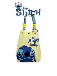 Disney 卡通IP史迪奇可拆卸手柄手提包/腕包，适合购物、聚会、日常通勤，也是节日送朋友的好礼物。 - 彩色 - 查看 13