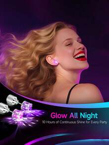2 Đôi Bông Tai LED Phát Sáng Thời Trang Dành Cho Cặp Đôi, Bông Tai Hình Vương Miện Kim Cương Lấp Lánh, Phù Hợp Cho Cả Nam và Nữ, Trang Sức LED Phát Sáng Thích Hợp Cho Tiệc Tùng, Đám Cưới, Sinh Nhật, Giải Trí Về Đêm, Vũ Trường, Lễ Hội, Kỷ Niệm Cưới - Nhiều màu - Xem 5