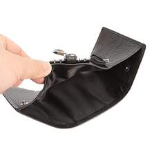 Genuine Leather Key Case, Full-Grain Cowhide Leather, Multifunctional Case With Integrated Buckle, Simple Card Holder, Coin Purse - Black - View 5