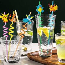 16件套主题彩色可重复使用吸管套装，婴儿派对玩具，儿童生日派对装饰及礼物 - 彩色 - 查看 4