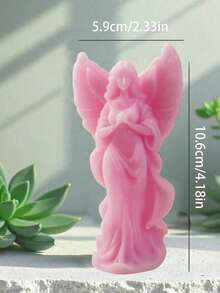 1pc Angel Shaped Handmade Candle, Suitable For Home Decor, Church, And Gifts