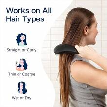 Glide Thru Detangling Brush, Detangler Brush For Curly, Straight, Wet And Dry Hair Comb For Adults And , Hair Accessories For Women, Black - Black - 查看 5