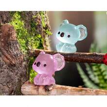 5/10/20/30pcs Glow-In-The-Dark Mini Resin Koala Figurines, Micro Koala Miniatures For DIY Garden Landscape, Aquarium Decor, Party Supplies (Random Color), Resin Animal, Koala, Mini Animal