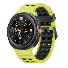 Marine Silicone Sport Band Compatible With Samsung Galaxy Watch 8 Classic 46mm Men Women, Soft Silicone Sport Breathable Band For Galaxy Watch 8 Strap 44mm 40mm,1*Lemon/Grey - 1*檸檬/灰色 - 查看 2