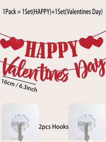 2 Bộ Dây Treo Trang Trí Ngày Valentine Lãng Mạn. Trang trí Ngày Valentine hình trái tim lớn, vòng hoa treo Ngày Valentine, dây cờ Ngày Valentine, đồ trang trí Ngày Valentine, thích hợp cho các bữa tiệc Ngày Valentine, sự kiện lớn, cũng như tiệc cưới, trang trí nhà hàng, khách sạn, phòng ngủ, phòng khách như một điểm nhấn ngọt ngào. - Nhiều màu - Xem 7